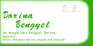 dorina bengyel business card